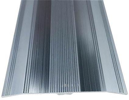 Extra Wide Carpet Cover Strip - 61mm Width - 3ft (0.9metre) Length - Threshold Trim Strip Metal Door Bar - Grey - Cover Damage Carpets - Grey - by Grandismo