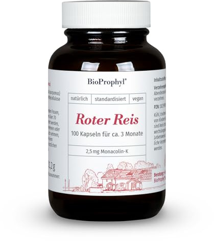 BioProphyl® Roter Reis 2,5 mg Monacolin-K aus Monascus Purpureus - 100 Kapseln hochdosiert
