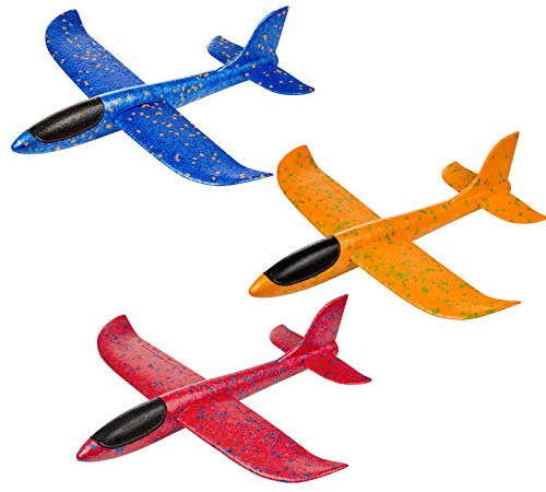Comius Sharp Segelflugzeug, 3 Stücke Schaum Flugzeug Styropor, Modell Schaum Flugzeug, Manuelles Werfen Spielzeug, Outdoor Sport Spielzeug für Kinder