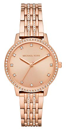 Michael Kors Melissa Watch für Damen, Quarz-Dreizeigerwerk mit Edelstahlarmband