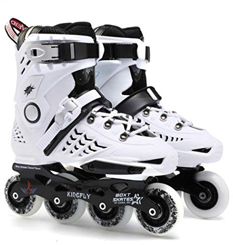 YYW Inline-skridskor, professionella rullskridskor för män och kvinnor fitness inline-skridskor för vuxna och nybörjare (vit, 39)