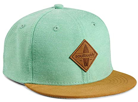 Soulbuddy Kinder Cap – Unisex Kinderkappe – Schirmmütze für Jungen & Mädchen – Trendiger Sonnenhut für Outdoor & Freizeit Mintgrün – Größe M