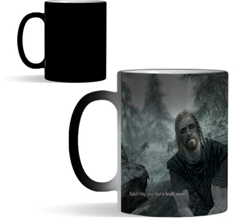 Getagift You're Finally Awake Meme Birthday Secret Santa Unique Ceramic Colour Changing Magic Cup/Mug.