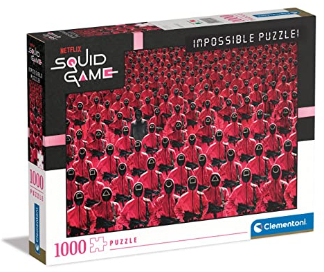 Clementoni - 39695 - Puzzle Impossible Squid Game - 1000 Teile Für Erwachsene Und Kinder Ab 10 Jahre, Geschicklichkeitsspiel Für Die Ganze Familie