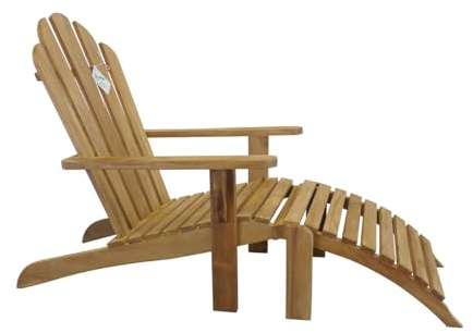 Adirondack Gartenliege Gartenstuhl stilvoll aus Teakholz massiv (10789)