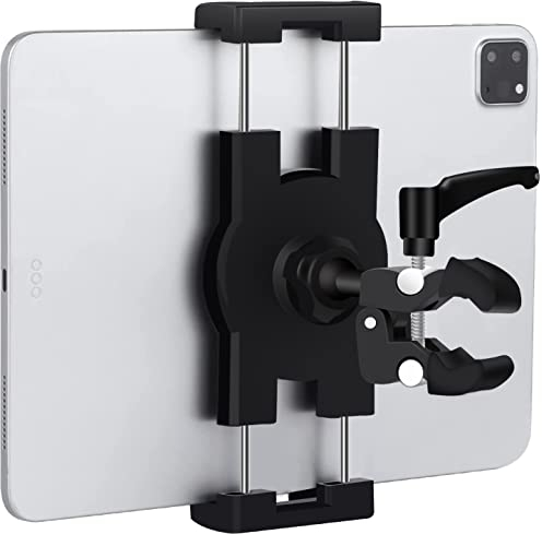 Mippko Bootshelm-Tablet-Halterung, Marine-Boot-Lenkerstangenhalterung, 360° drehbare Klemme, rutschfeste Aluminiumlegierung,12.9 Zoll) iPad/Samsung Tab/Nexus/LG G Pads/E-Reads/E-Reader,iPhone