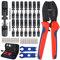 nuyikaso Lot de 63 Pinces à Sertir pour Panneau Solaires Câble PV 2.5/4.0/6.0mm² 15 Paires de Connecteurs de Panneau Solaire Mâle/Femelle 1 Outils de Sertissage Solaires 2 Pièces de Clé