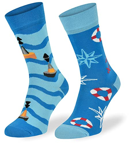 SKIETY Bunte Interessante Socken - Lustige Seltsame Socken - Verrückte Ausgefallene Socken - Skurrile Socken für Erwachsene - Baumwolle - für Frauen Männer