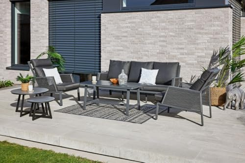 Primaster Dining Lounge Set Alu Cervia Garten Möbel Sitzgruppe Sofa Garnitur