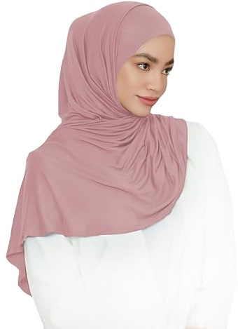 Lina & Lily Damen Instant Hijab Kopftuch Ready-To-Wear Modal Jersey