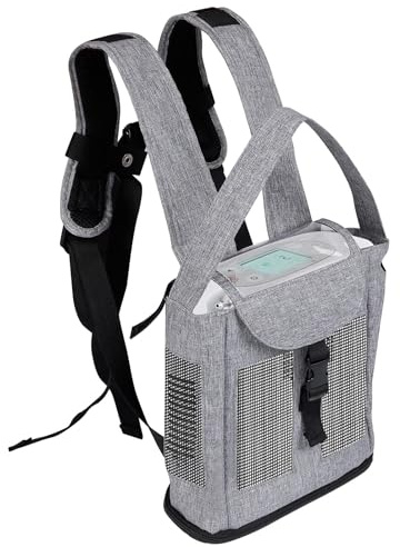 Zaino per ossigeno portatile,concentrato di ossigeno,borsa da viaggio per dispositivo di ossigeno mobile,con cinghie regolabili,lo zaino per ossigeno è compatibile con Inogen One G3 G5 Rove 6 (Grigio)