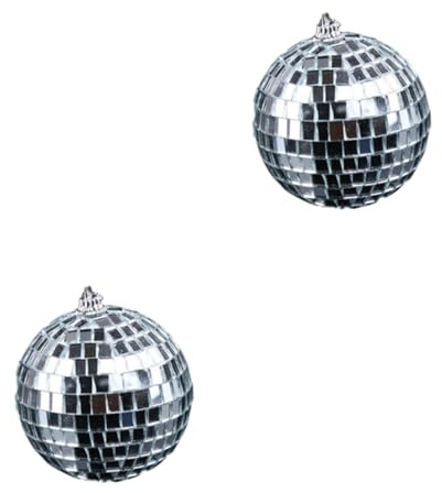 Alipis 2pcs Mirror Disco Ball Fun Hanging Disco Ball Party Decorations for Boys and Girls Rotating Light