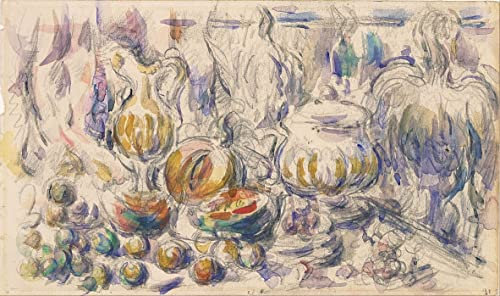 IPLUPJDY Kunstdruck Leinwand Poster Bilder Leinwand Poster Druck Topf- und suppenterrine von paul cézanne Leinwand Wandbild für Heimdekoration 60x90cm