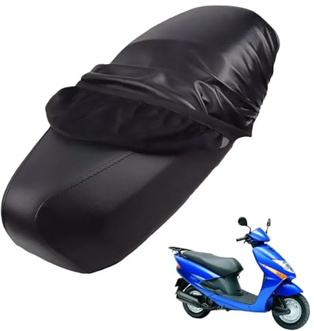 genérico Cuero Funda Asiento Moto Compatible con Honda Scooters SCV 100 Lead,Funda para Asiento Moto,Funda Asiento Scooter,Impermeables,a Prueba de Lluvia (Black)