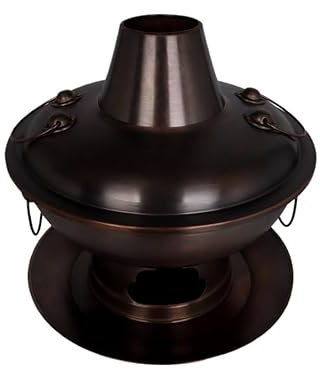 Fondue Olla Hot Pot Olla Caliente De Carbón, Olla Caliente Tradicional De Cobre, Olla Shabu Vintage, Olla Caliente De Carbón Fondue Queso(38CM)