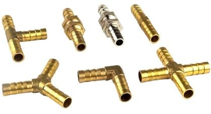 Generico Raccordo for tubo in ottone 2 3 connettore a 4 vie for raccordi for tubi dell'acqua Pagoda in rame da 4mm 5mm 6mm 8mm 10mm 12mm 16mm 19mm(A-T type,Barb 16mm)