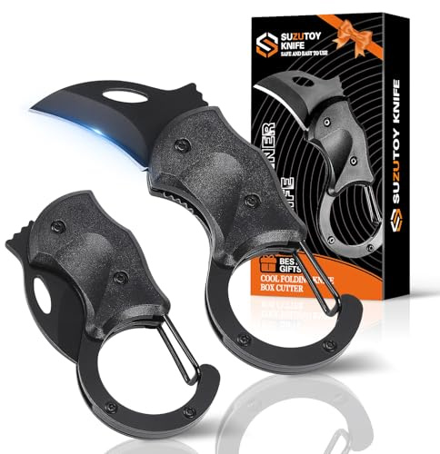 AUTTOYS Llavero Cuchillo Negro, Navaja Plegable EDC Navaja Portátil, Medias Navideñas Regalos para Padres Hermanos de Hombres, Cuchillo EDC Plegable