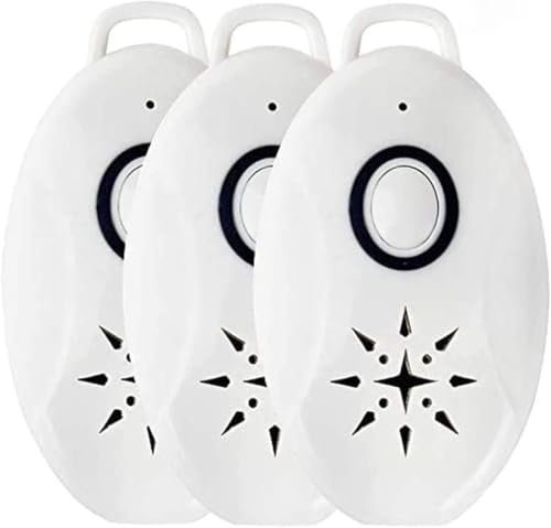Lote de 3 repelente ultrasónico portátil antimosquitos – repelente electrónico antidañino antiparásitos – llavero – colgante repelente antipulgas, mosquitos, garrapatas