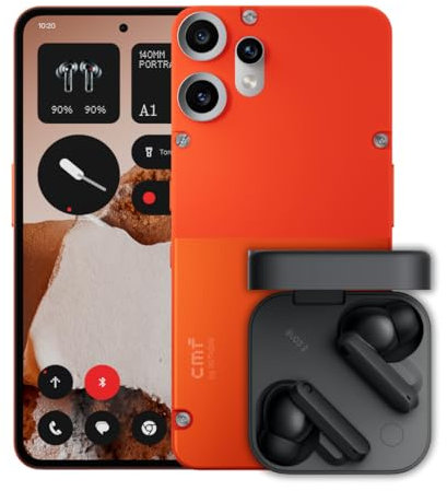 CMF Phone 2 Pro 128GB Orange – 5G Smartphone mit 50MP Kamera + CMF Buds 2 Dunkelgrau inklusive