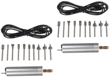 NUOBESTY 2 Set Mini Trapano Elettrico Ricaricabile Utensile Rotante Multifunzione con Punte per Modellismo e Smerigliatura Design Compatto e Facile da Trasportare Materiale Resistente e