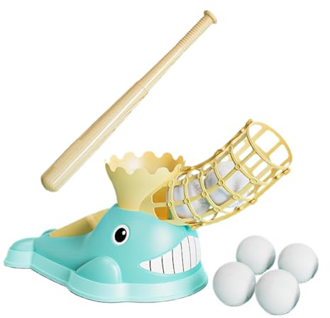 Baseball Pitching Machine Toy - Baseball Bats Training Equipment Toys | Portable Practice Batting Pitcher for Adults Teen Family Outdoor Sports Accessories