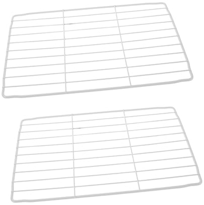 Operitacx 2pezzi Ripiano in Acciaio Per Frigorifero Organizer Per Congelatore Divisorio Per Frigorifero Ripiani Per Congelatore Scaffale Bianco Ripiano in Filo Acciaio Ripiani Di Stoccaggio