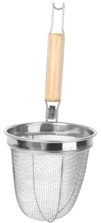 LIGIGWASH Passoire Inox à Mailles Fines Capacité Importante Résistante Haute Température Ustensile De Cuisine Pour Pâtes Raviolis Et Légumes Légère Avec Crochet De Suspension