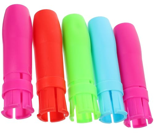 ULTECHNOVO 5 Stück Teiliges Chalk Clamp Kunststoff Kreidehalter Leicht und Robust für Tafelkreide Geeignet Schüler Klassenzimmer Zubehör Zufällige Farbe Zufällige Farbe