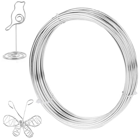 304 Edelstahldraht 30 Meter, Ø 2 mm Silber Basteldraht, Harter Draht, Gerader Draht, Modellierdraht Rostfrei Edelstahl für DIY-Bastelarbeiten Gartenverkabelung