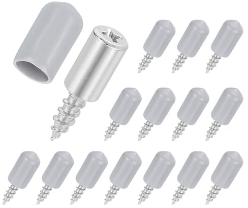 QUARKZMAN 30Stk Regalhalterungen 7mm Regalstifte Mit Antirutsch Silikonhülse Metall Schraub Regalhalter Für Küchenschränke Bücherregal Grau