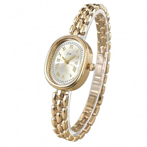 findtime Damenuhr Gold Uhr Damen Gold Armbanduhr Damen Goldene Uhr | Kleine Damenuhr Silber für den Täglichen Gebrauch