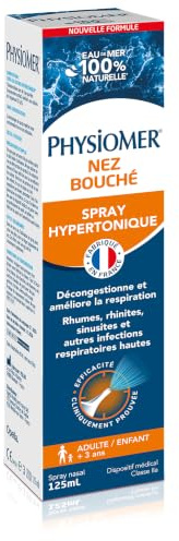 PHYSIOMER Nez Bouché Hypertonique – Spray Nasal – Dispositif médical