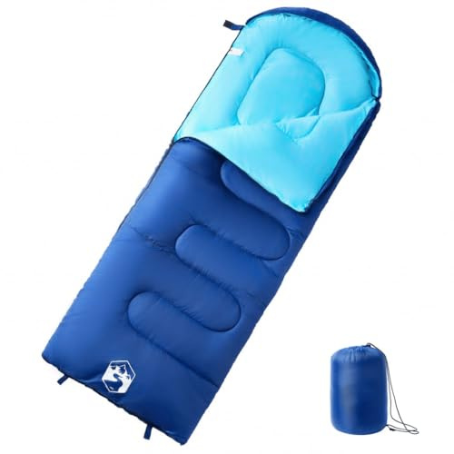 Ziaphsol sovsäck för vuxna camping 3–4 årstider, filt sovsäck med huva och dragkedja, 220 x 83 cm, 190T polyester, packstorlek 24,5 x 34 cm, för vandring vandring vandring resor utomhustält