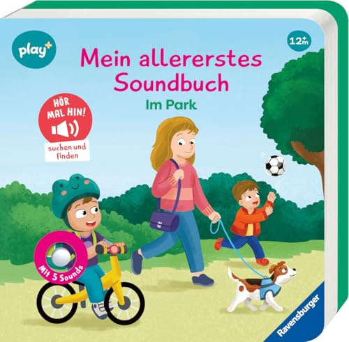Ravensburger Play+ Mein allererstes Soundbuch: Im Park, Baby-Buch ab 1 Jahr, Sachen suchen und hören: Sachen suchen und hören
