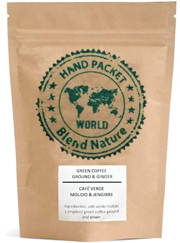 Café Vert Haché pour une Infusion 100% Naturelle avec du Gingembre 500gr - Boule de Crépine d'infuseur en acier inoxydable cadeau