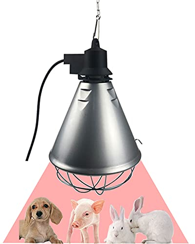 Aprilhp Wärmelampe Hühnerstall, Rotlichtlampe Wärmelampe für Tiere Kaninchen Küken Geflügel, Heizung Lampe mit Einstellung Der Hohen und Niedrigen Temperatur, Ideal um Eine Warme Umgebung zu Schaffen
