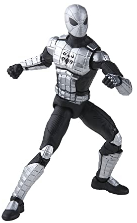 Spider-Man Hasbro Marvel F3698, Legends Series 15 cm Spider-Armor Mk I Action Figure Toy, Includes 4 Accessories: 2 Alternate Hands and 2 Web FX, Cranberry