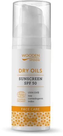 Wooden Spoon Crema Solar Facial Ecológica SPF 50 – Zinc Invisible, Sin Rastro Blanco, Antiedad, Bajo Índice Comedogénico, Hipoalergénico, Natural – 50 ml