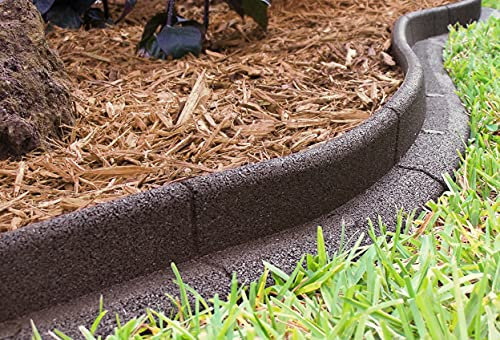Ecoborder - Bordure de Jardin Extérieur - Bordure de Jardin Flexible - Bordures de Jardin 7 Mètres avec Encrages Inclus - Bordurette de Jardin Flexible sans Creusage - Hauteur de 7.6 CM - Marron