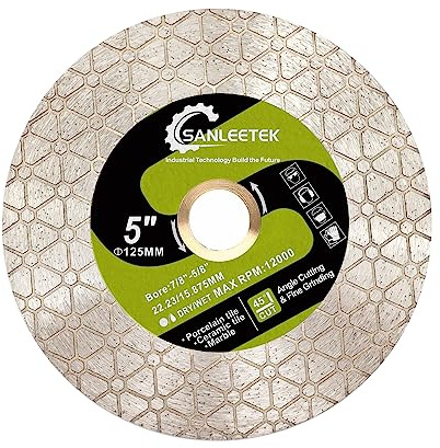 SANLEETEK Disque Diamant Carrelage 125mm Lame Design Triangulaire pour Carreaux de Céramique Porcelaine Marbre Pierre Artificielle Quartz