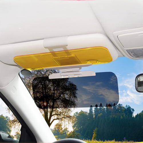 GuLingqi Day and Night Anti-Glare Visor 2 in 1 anti-glare sun visor Polarized Sun Adjustable Sun Visor Extension for Car Anti-UV Block Visor Non Glare Anti-Dazzle Sunshade Mirror Goggles Shield