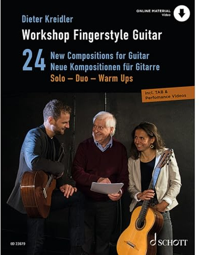 Workshop Fingerstyle Guitar: 24 neue Kompositionen für Gitarre. 1-2 Gitarren. Lehrbuch.