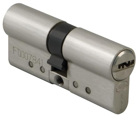 Amig - Cilindro de Seguridad Mod.10010 - Sistema Antibumping - Cerradura para Carpintería Metálica - Bombín de doble embrague - Leva de 13mm - Incluye 5 llaves - Latón - 62 (31-31 mm) - Cromado Mate