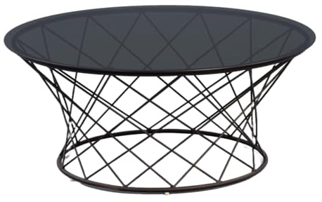 M2 Kollektion Noa Couchtisch, Metall, Schwarz, 80 x 80 x 35 cm
