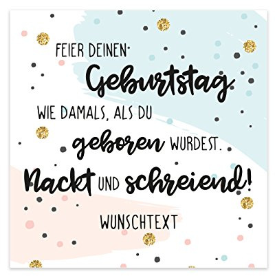 Herz & Heim® Lustiges Flaschenetikett zum Geburtstag mit Aufdruck Ihrer Wunschtextzeile 6 Stück