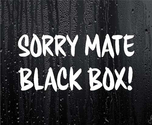 Car Sticker Sorry Mate Black Box Novelty Nice Cute Bumper Door Young Driver Decal