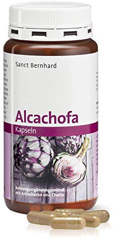 Cápsulas de Alcachofa con colina para digestión y metabolismo de grasas - 150 cápsulas, Sanct Bernhard - Cebanatural