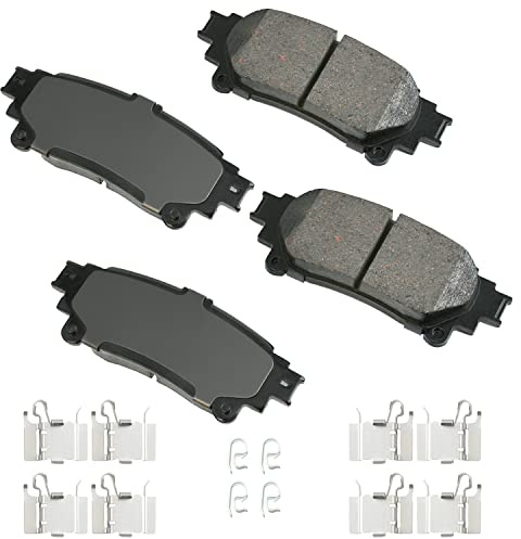 Akebono Brake Pads, ProACT, Rear, compatible with Lexus 2013-19, Set of 4