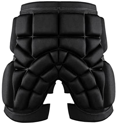 SM SunniMix Unisex Protektorshorts Protektorhose Snowboard Schutzhose Kurz Radunterhose Fahrradhose Hüfte Schutzhose, Schwarz, M