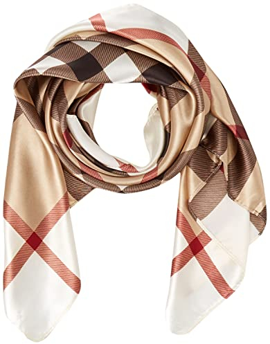 Ecroon Damen Schal Kopftücher Halstuch Elegante Schal Frauen Elegant Seidenschal Business Seidentuch Scarf Bandana Taschentuch Ansatz Handgelenk Verpackungs (One size, M)